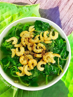 Hình của món Canh Rau Dền Nấu Tôm Khô.