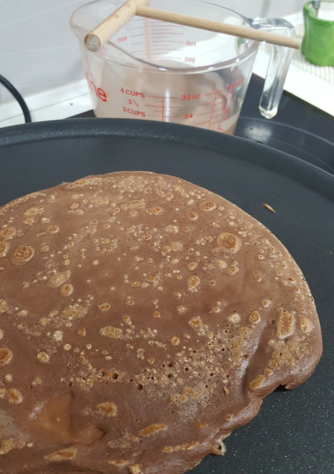 Una foto de Crepes de chocolate