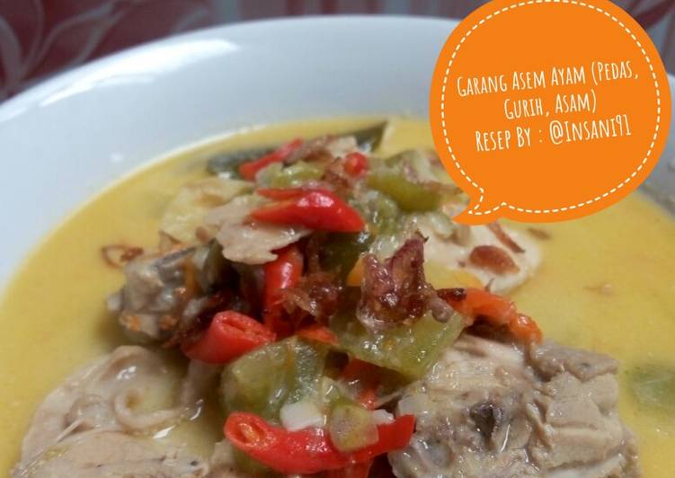 Resep Garang Asem Ayam Pedas Gurih Asam Oleh