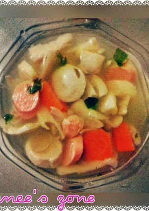 Foto resep Sayur sop jamur bakso