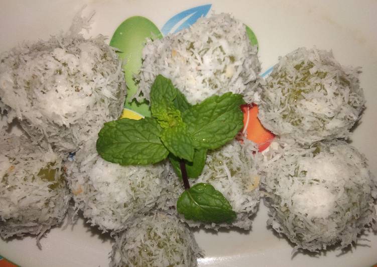 Resep Kue Klepon with Vanilla Mint