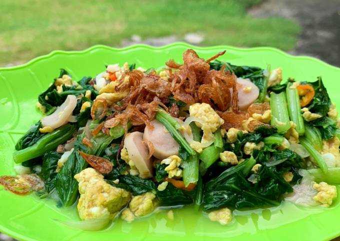 Resep Tumis Sawi Telur Orak Arik (Sehat, Murah, Meriah), Enak