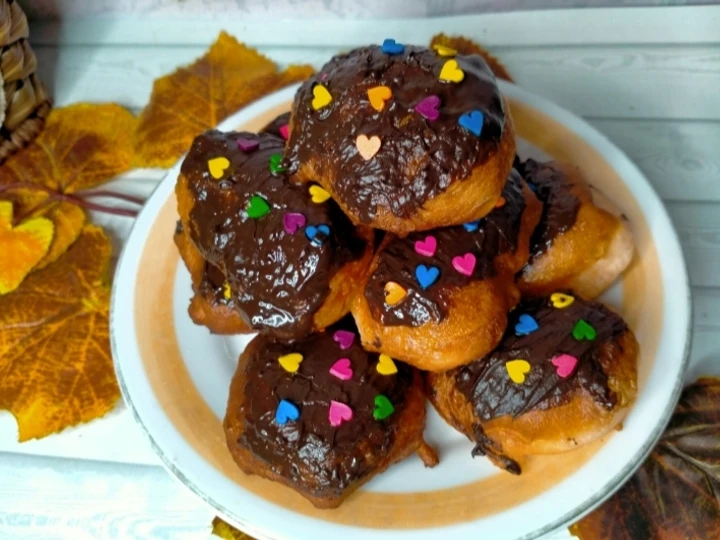 Langkah Gampang Membuat Resep Odading rasa strawberry topping coklat yang Bisa Manjain Lidah Anti Ribet, Uenak Banget