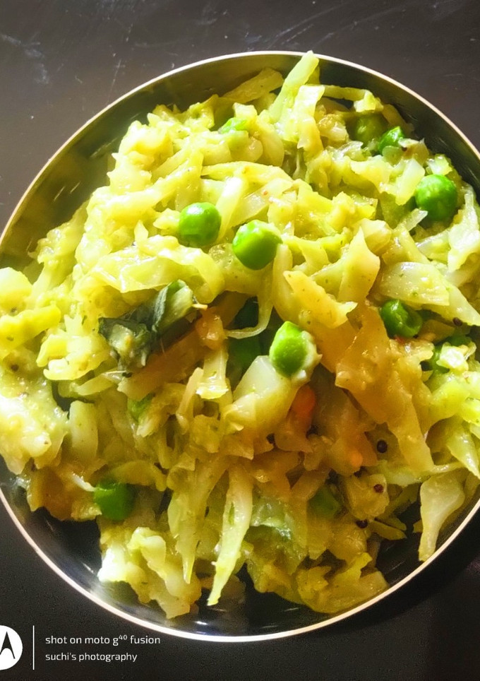A picture of Cabbage (kootu style) subji.