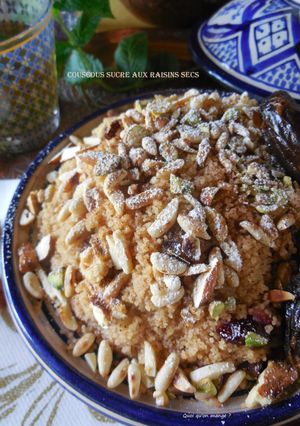 Une photo de Couscous sucré aux raisins secs