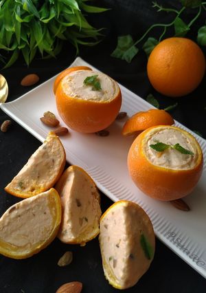 A picture of "Orange Kulfi Wedges".