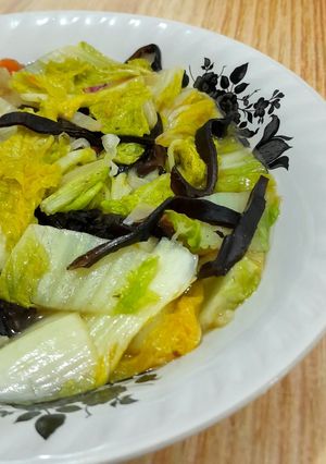 Foto resep Tumis Sawi Putih dan Jamur Kuping