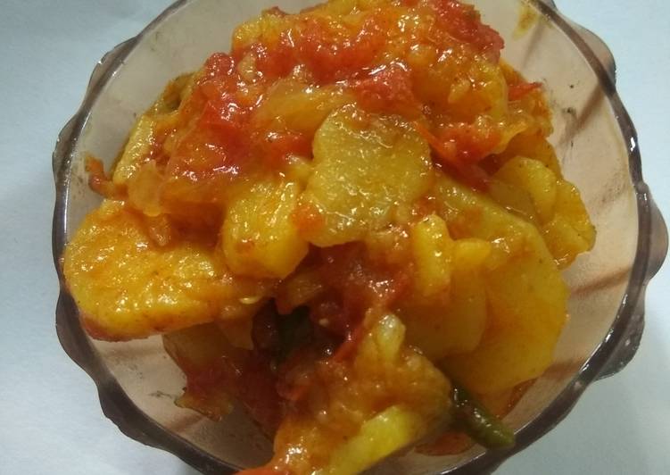 Recipe of Speedy Aloo tamatar ki sabji