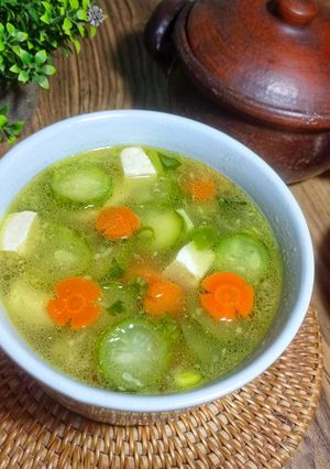 Foto resep Sup oyong Tahu wortel