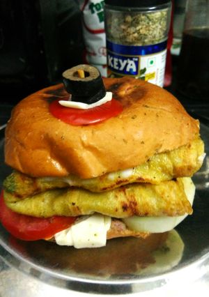 A picture of Whole wheat chila Burger.