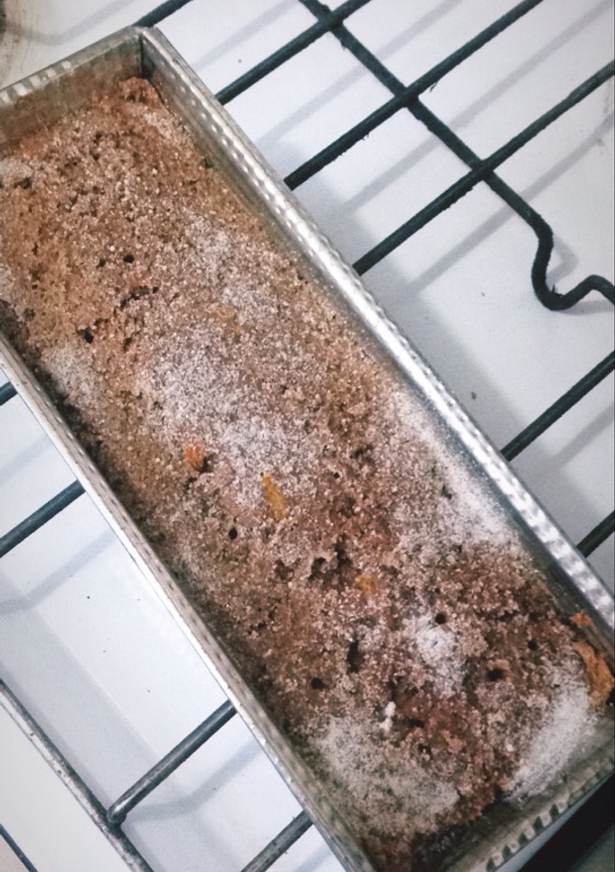 Una foto de Budín de harina integral, naranja y jengibre