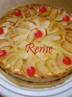 Una foto de Tarta de manzana cremosa