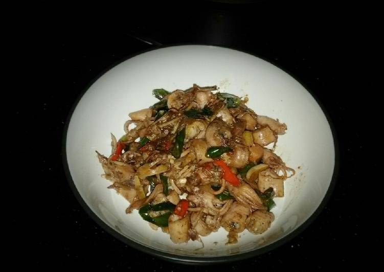 Bagaimana mengolah Tumis Cumi Asin empuk, Sempurna