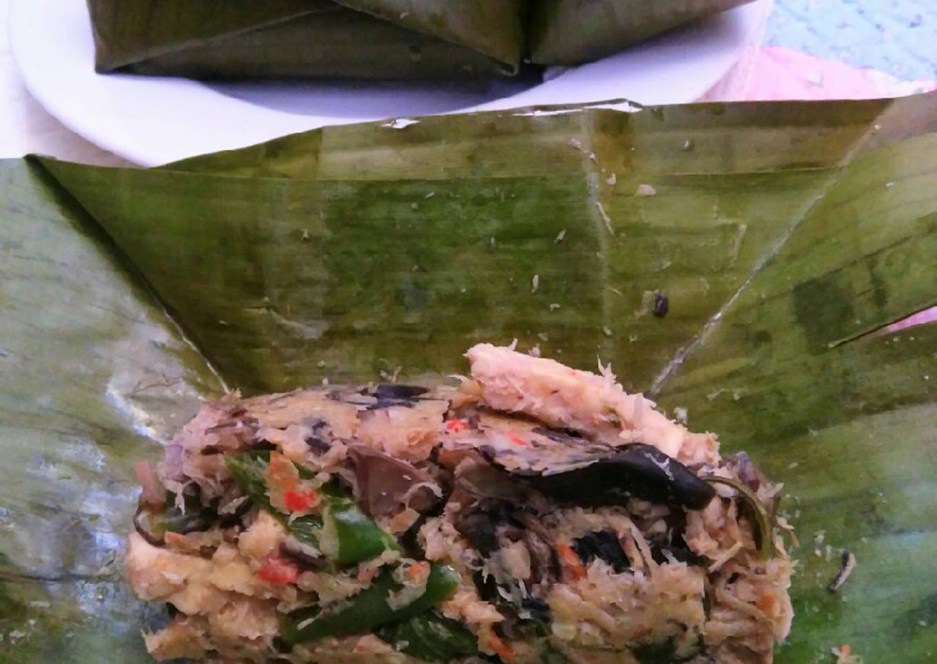 Bothok Jantung Pisang Tempe Rebon