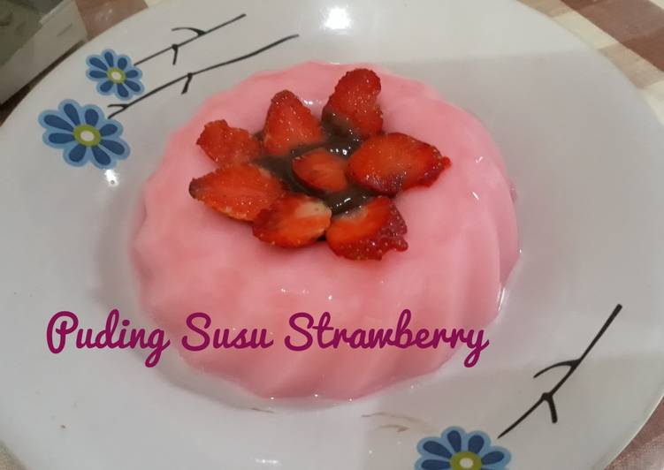 Bahan Puding Susu Strawberry | Cara Membuat Puding Susu Strawberry Yang Lezat Sekali