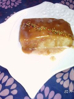 صورة لوصفة كيك بصوص الكراميل