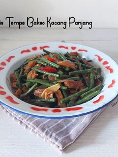 Foto resep Tumis Tempe Bakso Kacang Panjang