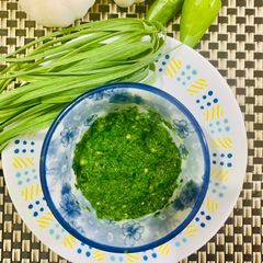 A picture of Garlic and Mint Chutney.