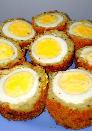 A picture of Chicken Nargisi kabab.