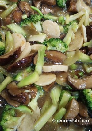 Foto resep Brokoli jamur saus tiram