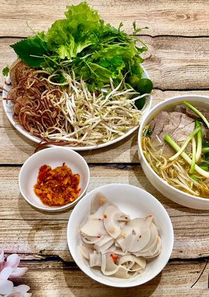 Hình của món Bún bò Huế.