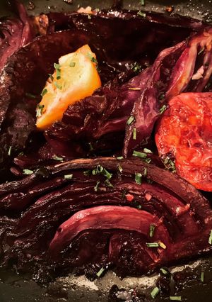 A picture of My Braised Red Cabbage with Clementine & Morello Cherry.
