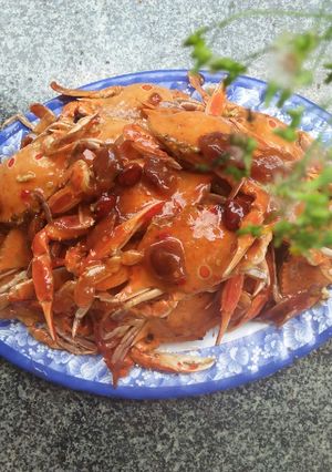 Hình của món Ghẹ sốt me.