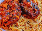 Jollof na taliya da kifi tarwada