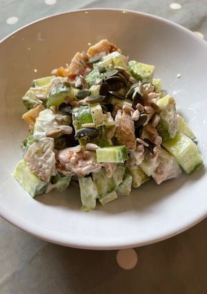 A picture of Cook Every Part Fridge Raid Salad 🥗 🥦.