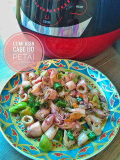 Foto resep Cumi Asin Cabe Ijo Pete