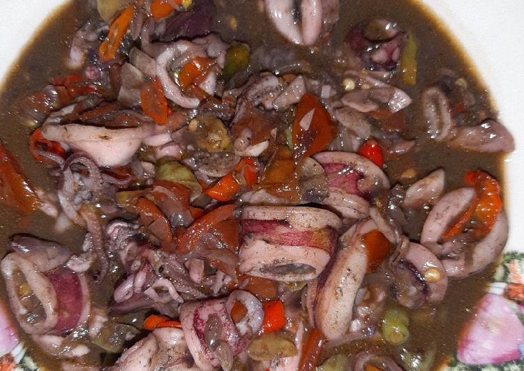 Resep Cumi pedas asin~ Anti Gagal