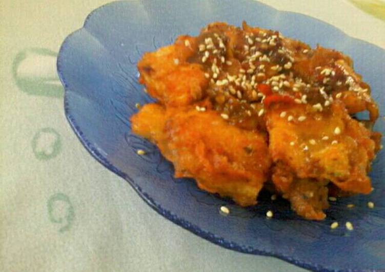 Fillet Ayam &amp; Ikan Krispi (Korean Sauce)