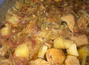 Фото Овощное рагу с мясом и картошкой.