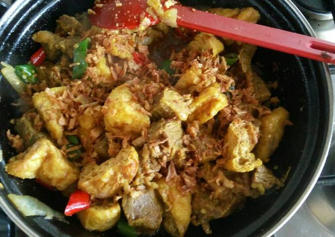 Oseng oseng Tahu Daging Sapi St.Brandan