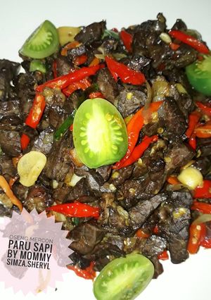 Foto resep Oseng mercon paru sapi