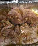 Pierna al horno con salsa italiana