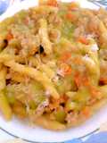 Trofie with White Ragù and Zucchini Cream