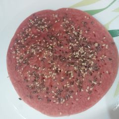 A picture of Eggless Rose flavor pancakes 🥞.