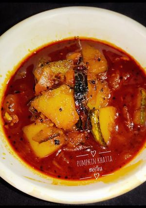 A picture of Khatta meetha pumpkin.