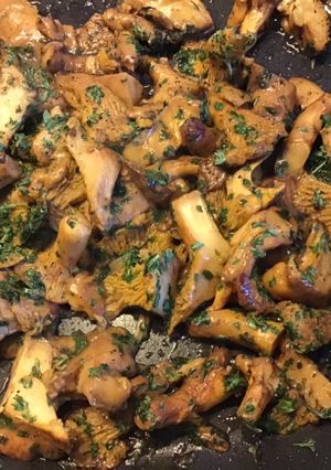 Une photo de Girolles sautées au persil