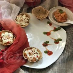 A picture of Baked Cheesy Macaroni in Chapati Tart.