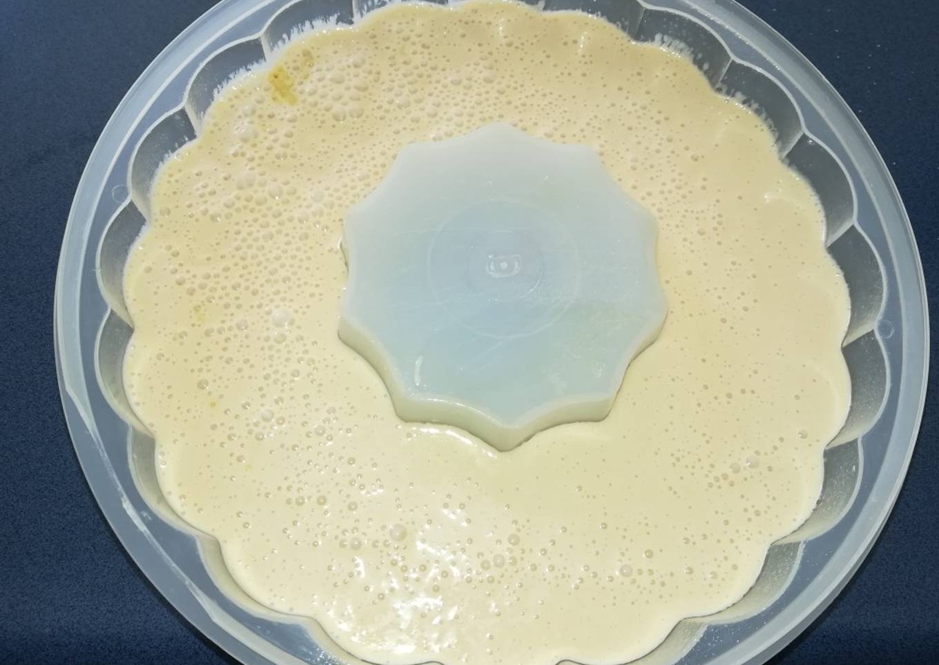 Gelatina de rompope y galletas Marías