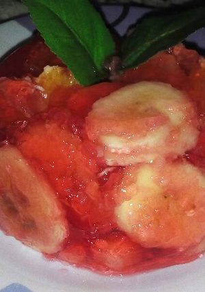 Foto principal de Gelatina con frutas🍎🍌🍊
