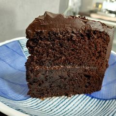 A picture of Super moist chocolate cake.