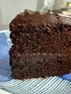 A picture of Super moist chocolate cake.