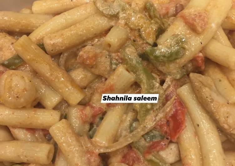 Recipe of Any-night-of-the-week Chicken fajita pasta 🍝
