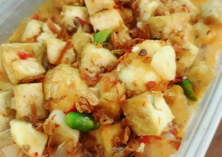 Tahu Telur Puyuh Bumbu Abang