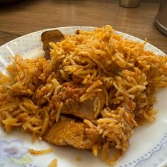 Chicken Biryani in cooker A picture of Chicken Biryani in cooker.