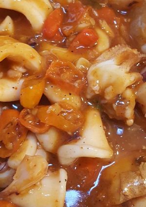 Foto resep Cumi saos saus padang ala tukang Seafood simple
