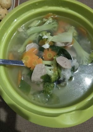 Foto resep Sop brokoli bakso
